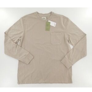 Goodfellow & Co Long Sleeve Pocket Tee Mens XL Tan